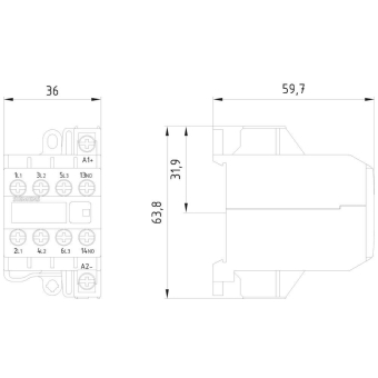 Siemens 3TG10100BB4 Motorschütz EKS 4S 