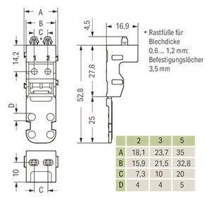 WAGO 221-523 Befestigungsadapter,für 