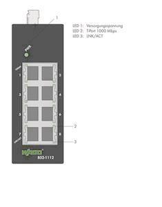 WAGO 852-1112 Industrial -ECO -Switch,8 