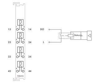WAGO 750-515 4-Kanal-Relaisausgang,AC 