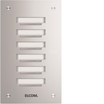 ELCOM Klingelplatte ,V2A    KVM-6/1 ESTA 