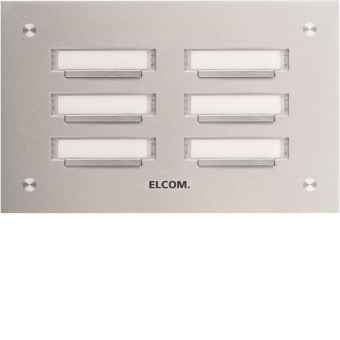 ELCOM Klingelplatte ,V2A    KVM-6/2 ESTA 