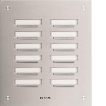 ELCOM Klingelplatte ,V2A   KVM-12/2 ESTA 