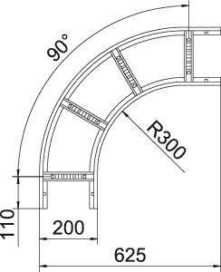 OBO LB 90 1120 R3 FS Bogen 90° 