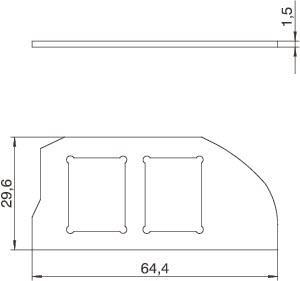 OBO MPRM2 2C Montageplatte m.2xLochbild 