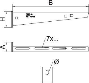 OBO AW 15 11 FT Wand-u.Stielausleger m. 