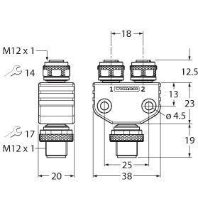 Turck 2f Verteiler-     VB2-FSM5-2FKM4.4 