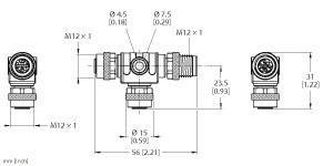 Turck 2f Verteiler-   VT2-FKM5-FKM5-FSM5 