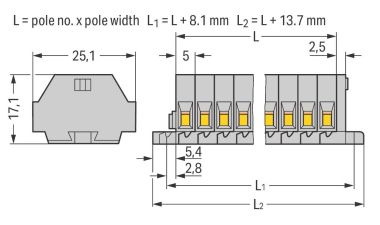 WAGO 260-111 2-Leiter-Klemmenleiste,ohne 