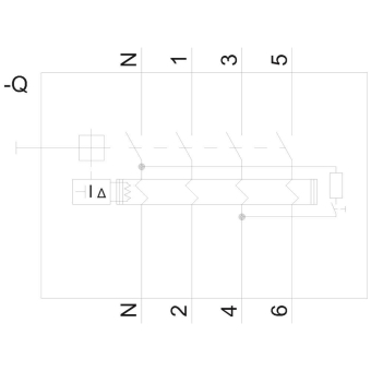 Siemens FI-Schalter 4x40A     5SV33446KL 