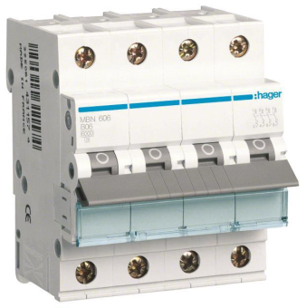Hager Leitungsschutzschalter 3P+N MBN606 