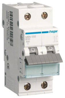 Hager Leitungsschutzschalter 1P+N MBN550 