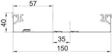 OBO AIKU 15040 Kanalunterteil 