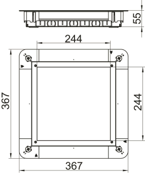 OBO UGD55 250-3 9R Unterflur-Gerätedose 