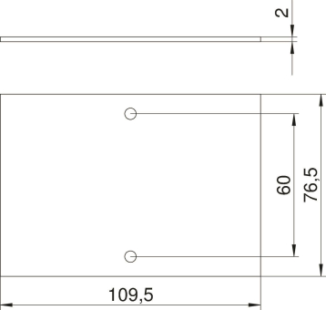 OBO T4B P0S2 9011 Abdeckplatte 