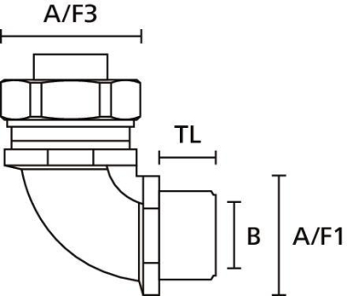 Hellermann PCS32-90FMC-M32-NPB/PA6-ML 