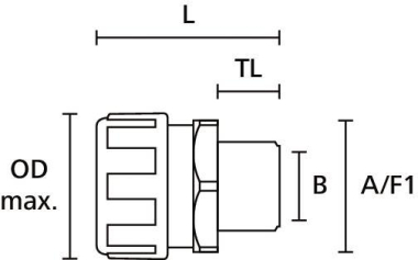 Hellermann PSR20-S-M20-PA66-GY gerade 