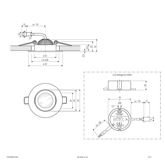 EVN Einbaustrahler Compacto ESW20N601D2W 