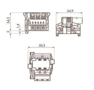 WAGO 770-6229 Linect -T-Steckverbinder, 