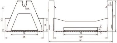 DEHN Dachleitungshalter Typ KF2   253051 
