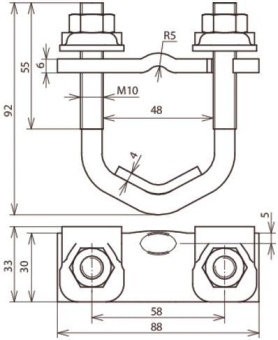 DEHN Armierungsklemme St/blank f. 308046 