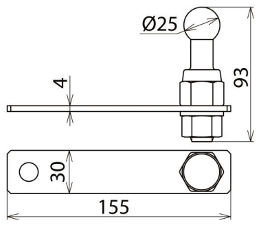 DEHN Erdanschlussplatte EAP 25 SIT US OL 
