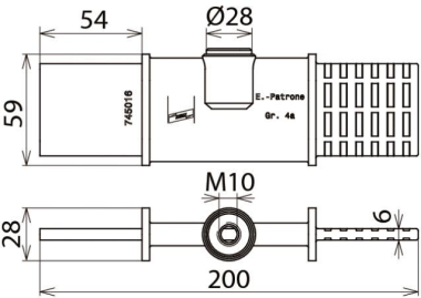 DEHN Erdungspatrone NH    EP NH4A TI M10 