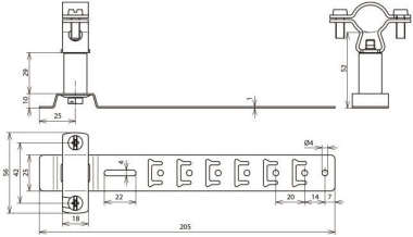 DEHN           DLH ZS 20 23 H55 L205 V2A 