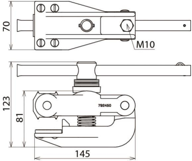 DEHN Schienen-Erdungsklemme m. Kn 792450 