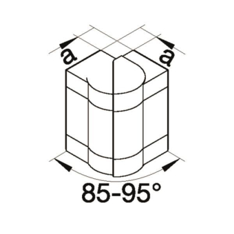 Hager Außeneck einstellbar BR651303H9016 