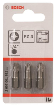 Bosch Schrauberbit Extra-Hart PZ 3 