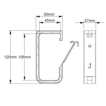 Kleinhuis Sammelhalter 105x45mm   1712/2 