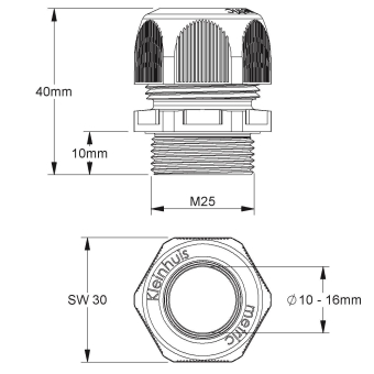 HKL Verschraubung M25                350 