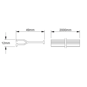 HKL Trennwand für HKL Kanal 60 --  BTR65 