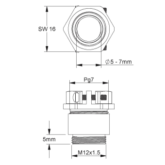Kleinhuis Kabelverschraubung    923M1207 