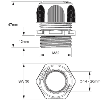 HKL Verschraubung M32                350 