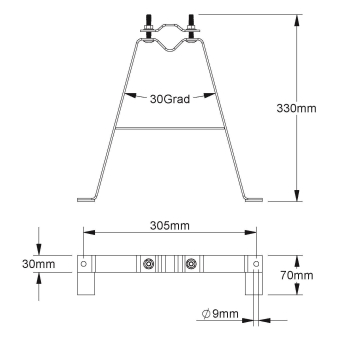 HKL Mast-Haltebügel              870/30V 