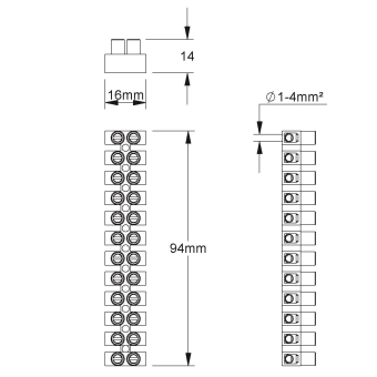 Kleinhuis Euro-Klemme             1129.N 