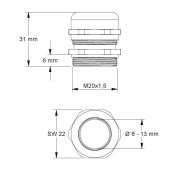 Kleinhuis Kabelverschraubung M20 2234M20 