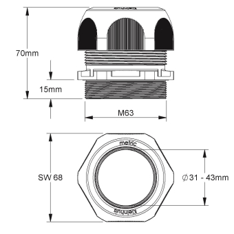 HKL Verschraubung M63                350 