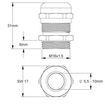 HKL MS Emv-Conus-Kabelverschr.   2640M16 