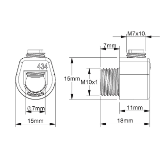 HKL Klemmnippel Iso M10              434 