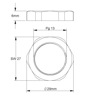 Kleinhuis Sechskantmutter Pg13,5 3420/13 