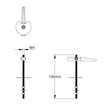 Kleinhuis Kippdübel M4 100mm Gew. 22D100 