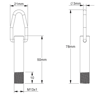 Kleinhuis Aufhängenippel M13X1    177/50 