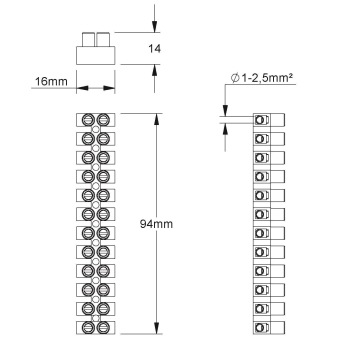 HKL EURO-Klemme 1-2,5qmm         1129D.N 