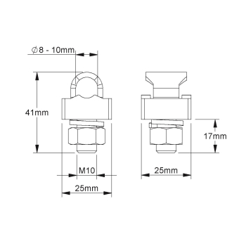 Kleinhuis Anschlussklemme M10      503/1 