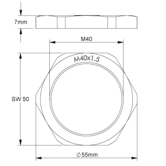 Kleinhuis Sechskantmutter M40    3420M40 