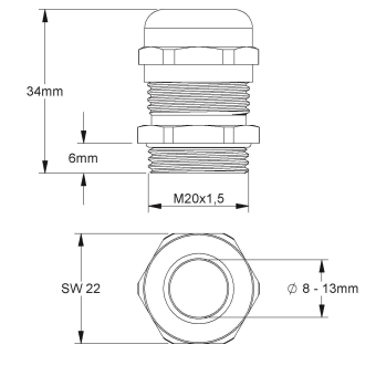 HKL EMV-Kabelverschraubung M20   2640M20 