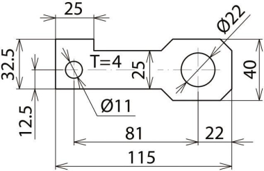 DEHN Anschlussbügel IF3 AB EXFS IF3 G 22 